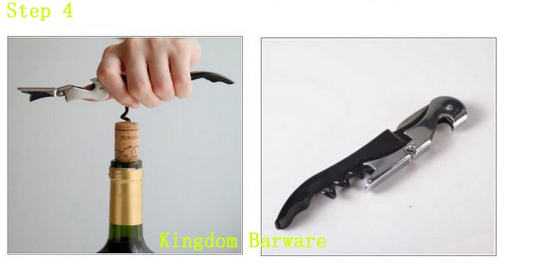 2 БР. Отварачка за бутилка вино от неръждаема стомана Тирбушон с пластмасова дръжка Аксесоари за вино