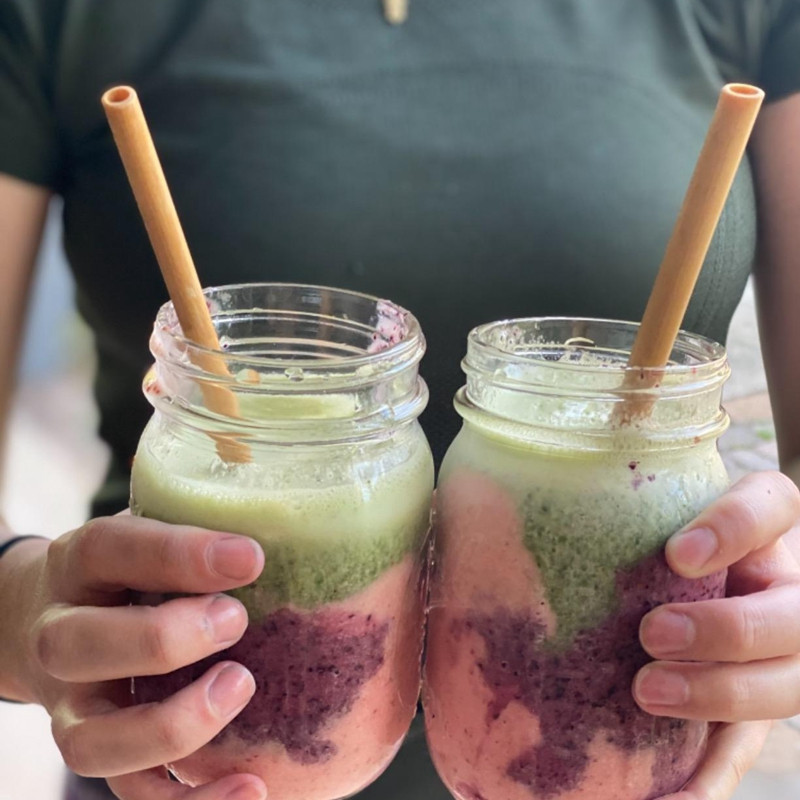 10 бр. 20 см бамбукови сламки за многократна употреба Екологични парти сламки за пиене в бар с четка за почистване Естествени бамбукови сламки за коктейли