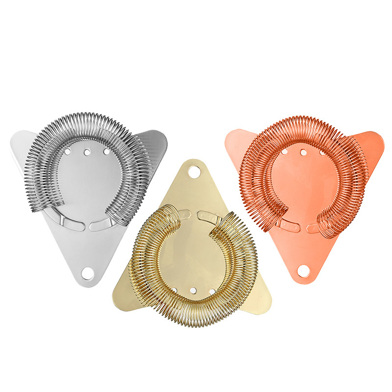 Триъгълна цедка за коктейли Hawthorne Цедка за коктейли - цедка от неръждаема стомана за домашни или професионални бармани