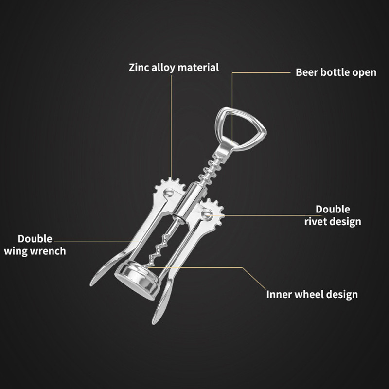 Отварачка за вино Професионални сервитьори Отварачка за бутилки с тирбушон и нож за фолио Подарък за любителите на виното Барове