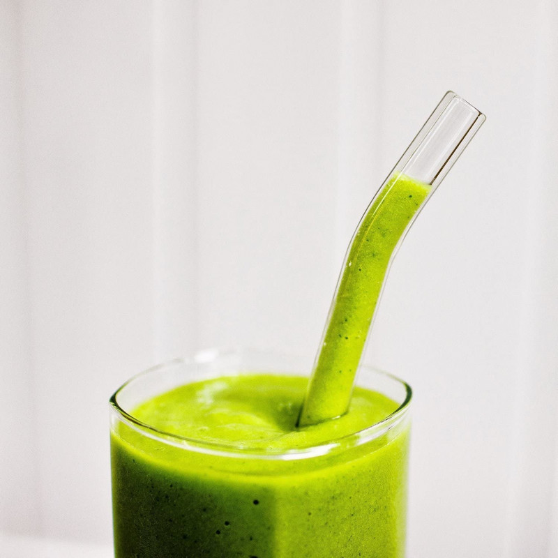 Set de paie reutilizabile din sticlă de 8,5"x8mm, din sticlă multicoloră Paie de băut ecologice sănătoase pentru cocktail smoothie milkshake