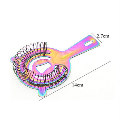 Nerūsējošā tērauda stieņa atsperu kokteiļu sietiņš Bārmenis Julep Vīna dzēriens Ledus kubs Filtra sietiņš Virtuves bārda piederumi