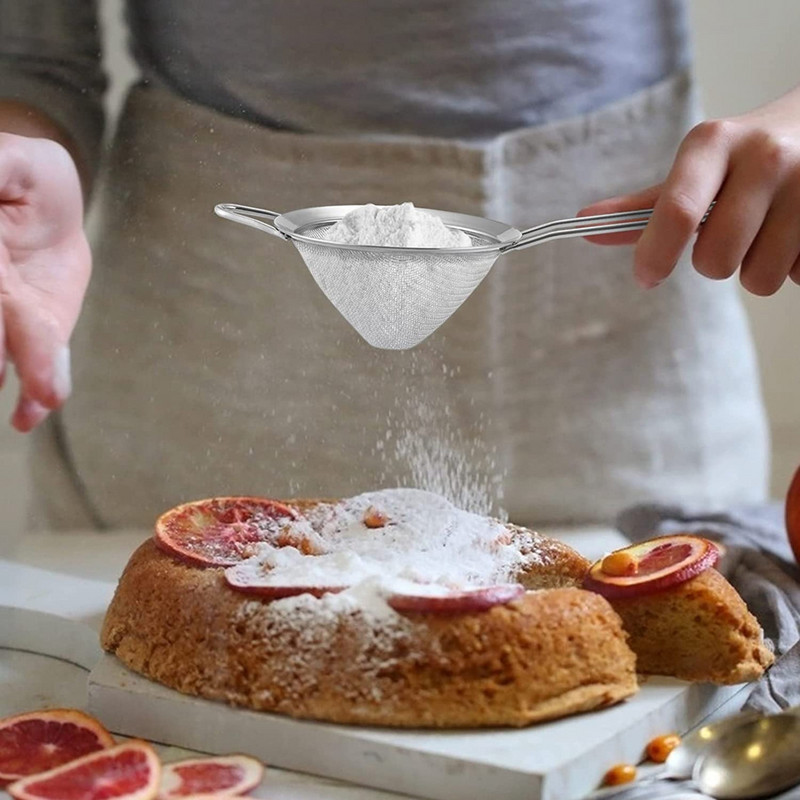 304 nerūdijančio plieno kūginis kokteilių sietelis, puikiai tinkantis sulčių dalelėms pašalinti Julep sietelio kokteilio sietelio įrankis