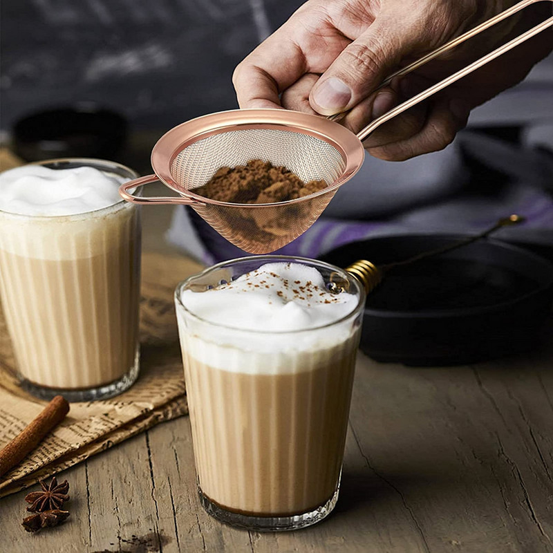 304 nerūdijančio plieno kūginis kokteilių sietelis, puikiai tinkantis sulčių dalelėms pašalinti Julep sietelio kokteilio sietelio įrankis