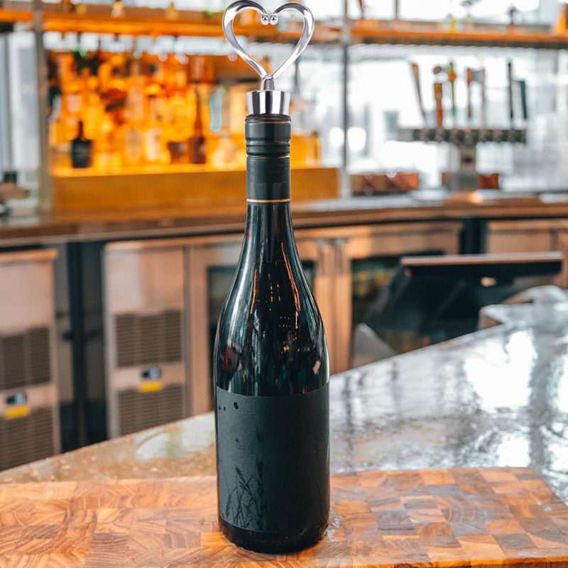 Творческа запушалка за бутилки с червено вино и шампанско във формата на сърце Валентин Сватбени подаръци Хромирана запушалка със сърце