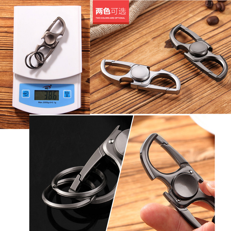 Butelių atidarytuvo raktų pakabukas „Fidget Spinner“ su 2 lydinio raktų pakabukais vyrams, moterims