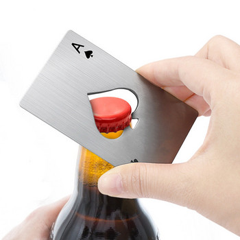 Creative Poker Card Beer Drink Bottle Opener Φορητό από ανοξείδωτο χάλυβα Barware Bartender Corkscrew Kitchen Bar
