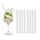 Paie scurte de băut din sticlă de 6 inch și 15 cm 8 buc/set Paie de cocktail reutilizabile ecologice pentru smoothie-uri Milkshake Bar Drinkware
