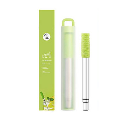 Телескопични многократни сламки за пиене Метални сламки от неръждаема стомана Комплект сгъваеми сламки с четка за почистване на кутията Сламка за къмпинг и пътуване