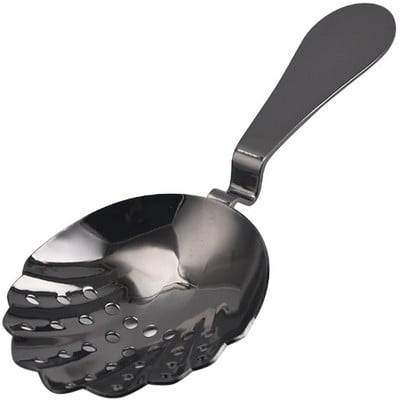 Baro sietelis plaktuvas Shell dizainas Mixologists Priedai Vintage Julep kokteilis Barmeno ledo įrankis namuose nerūdijančio plieno šaukštas