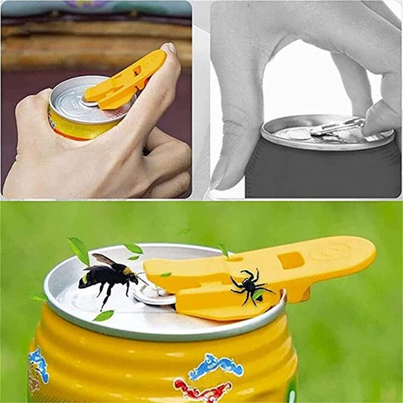 Комплект от 6 бр. Тенекия за газирана напитка Лесна отварачка за консерви Многократно херметични капачки за консерви за бира Газирана напитка Аксесоари за пикник Плажни джаджи Парти инструменти