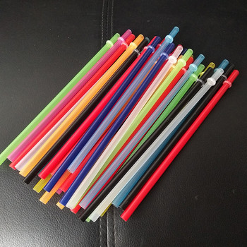 25 τμχ 23cm/27cm Mix Color Rainbow Plastic Straw Δωρεάν επαναχρησιμοποιήσιμα καλαμάκια σκληρού ποτού BPA για βάζα Mason Ποτήρια για πάρτι