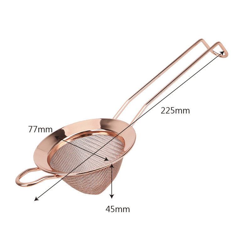 Miltų kiaurasamtis Sifter nerūdijančio plieno vielos smulkaus tinklelio sietelis strypas Įrankiai Kokteilių sietelis Maisto filtras