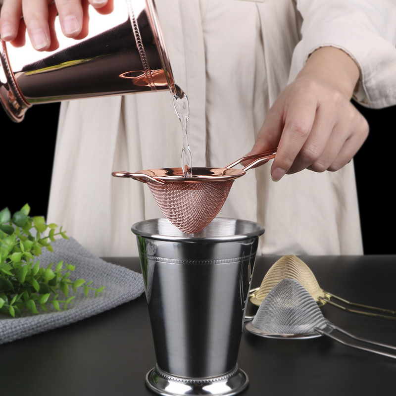 Miltų kiaurasamtis Sifter nerūdijančio plieno vielos smulkaus tinklelio sietelis strypas Įrankiai Kokteilių sietelis Maisto filtras
