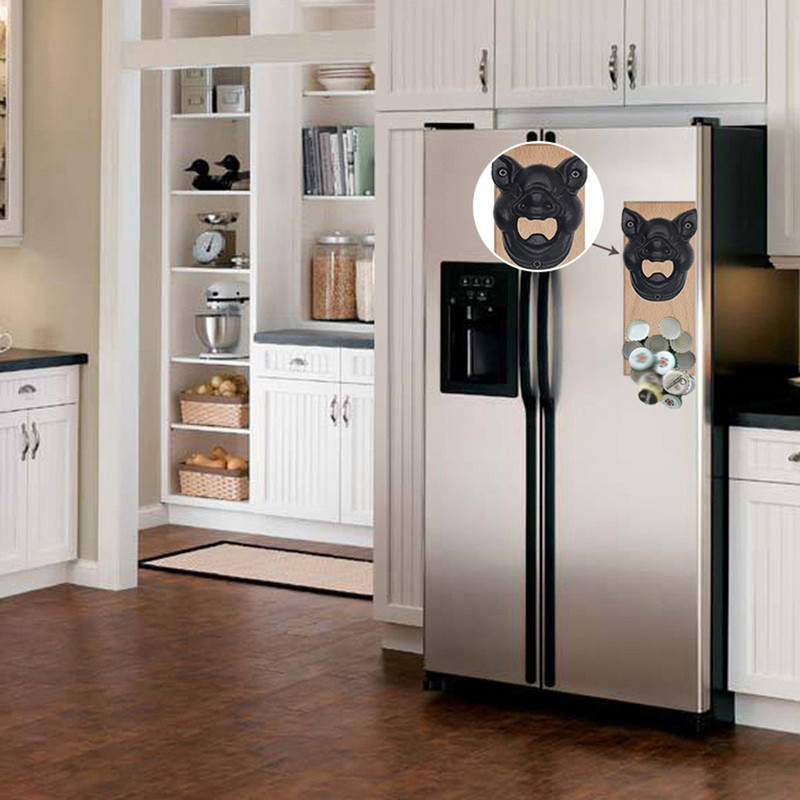 Cap de porc de epocă, din fontă, montat pe perete, capac pentru sticle de vin, deschizător de sticle de bere, unelte de bar, accesorii de bucătărie, gadgeturi