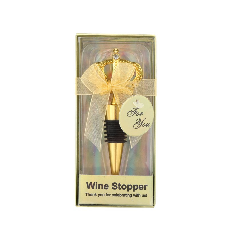 Аксесоари за бар Запушалка за вино във формата на корона Парти за рожден ден Годишнина от сватба Вино Запушалка за свежест Подарък Сплав Кухненски инструменти