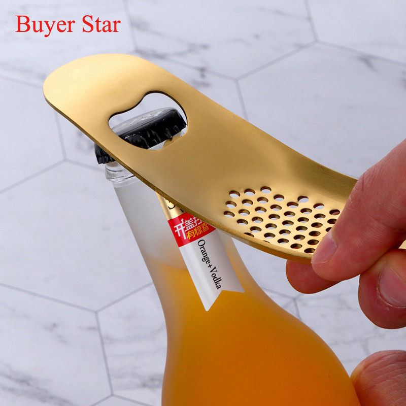 1PC Преносима отварачка за бирени бутилки Домашна кухня Отварачка за буркани от неръждаема стомана Многофункционална трошачка за чесън Кухненски аксесоари