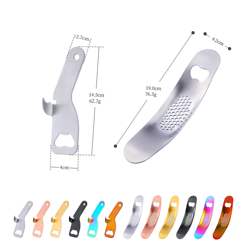 1PC Преносима отварачка за бирени бутилки Домашна кухня Отварачка за буркани от неръждаема стомана Многофункционална трошачка за чесън Кухненски аксесоари