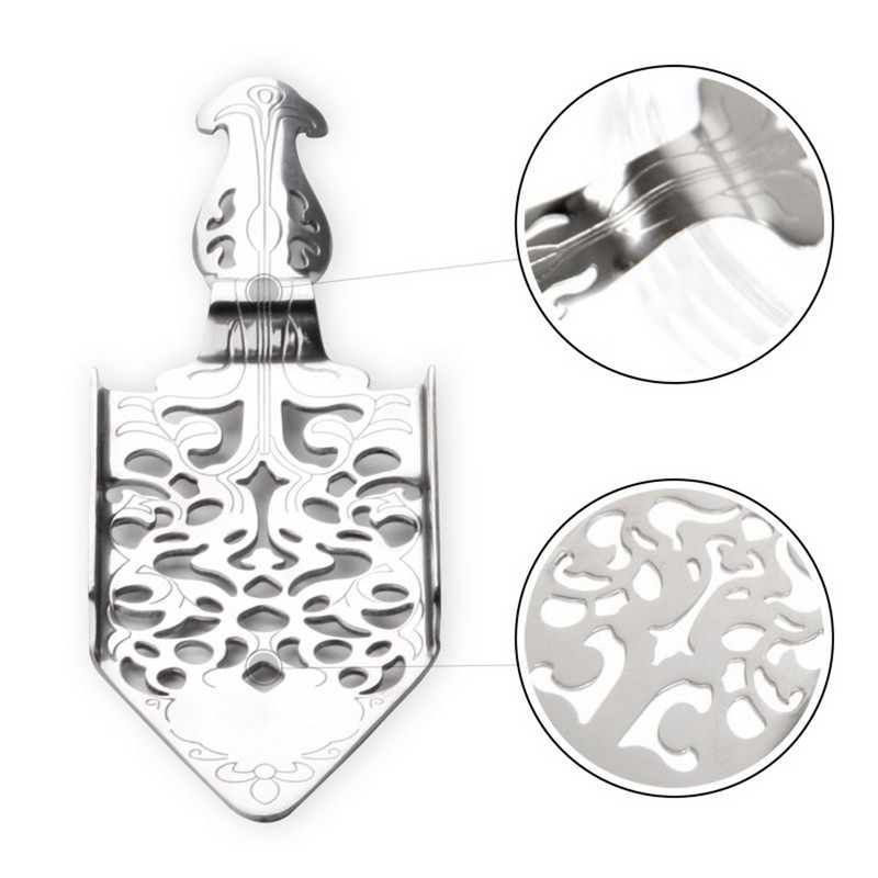 Nerūsējošā tērauda absinta karote kokteiļu bāra trauki, vadu jaukts sietiņš rūgtuma lāpstiņa Absinta kauss dzērienu izstrādājumi karote filtra karote