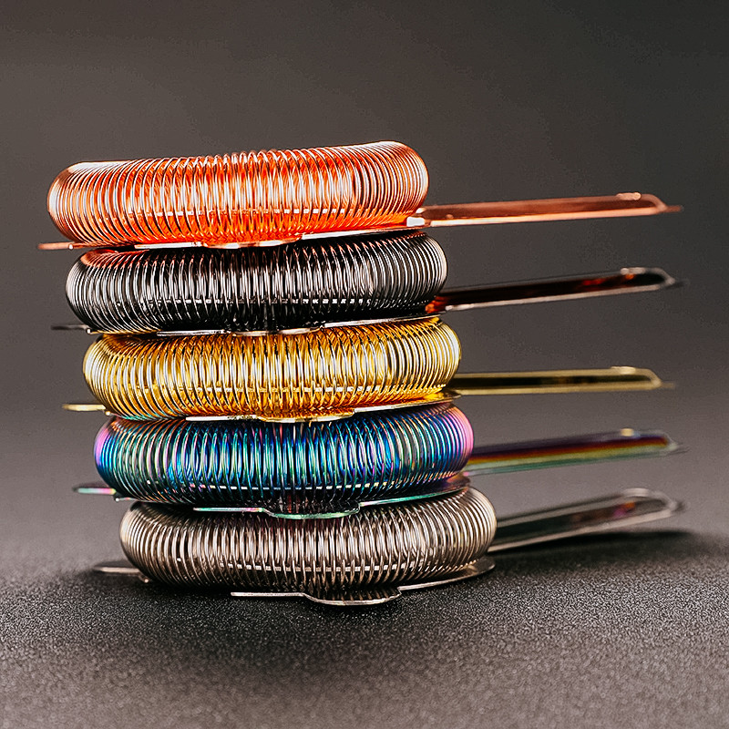 Baro kokteilių sietelis Variu dengtas paauksuotas naujas ledo koštuvas baro įrankis Sidabrinė/vari/auksinė skardinė