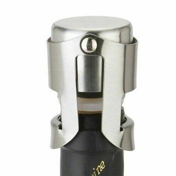 Запушалка за пенливо вино от неръждаема стомана Запушалка за шампанско с двоен бутон за дома и барове, газирани бутилки с мехурчета от 15-20 мм