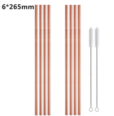 10,5-инчови сламки от неръждаема стомана 304 Метални сламки Екологични сламки за многократна употреба за чаши 30 Oz и 20 Oz Yeti Подходящи за съдомиялна машина