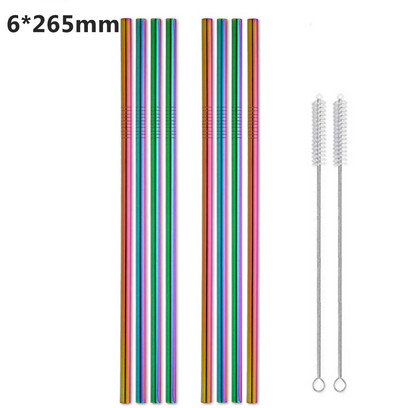 10,5-инчови сламки от неръждаема стомана 304 Метални сламки Екологични сламки за многократна употреба за чаши 30 Oz и 20 Oz Yeti Подходящи за съдомиялна машина