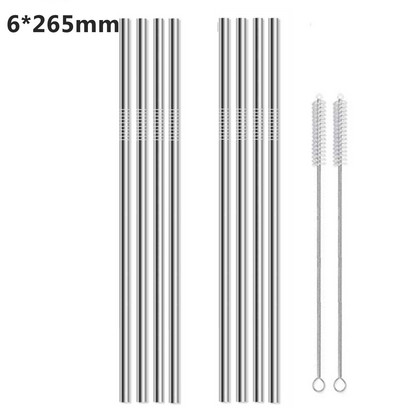 10,5-инчови сламки от неръждаема стомана 304 Метални сламки Екологични сламки за многократна употреба за чаши 30 Oz и 20 Oz Yeti Подходящи за съдомиялна машина