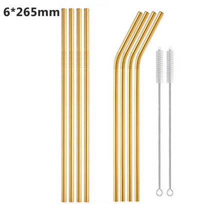 10,5-инчови сламки от неръждаема стомана 304 Метални сламки Екологични сламки за многократна употреба за чаши 30 Oz и 20 Oz Yeti Подходящи за съдомиялна машина