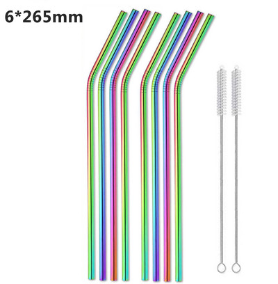 10,5-инчови сламки от неръждаема стомана 304 Метални сламки Екологични сламки за многократна употреба за чаши 30 Oz и 20 Oz Yeti Подходящи за съдомиялна машина