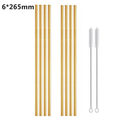 10,5-инчови сламки от неръждаема стомана 304 Метални сламки Екологични сламки за многократна употреба за чаши 30 Oz и 20 Oz Yeti Подходящи за съдомиялна машина