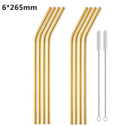10,5-инчови сламки от неръждаема стомана 304 Метални сламки Екологични сламки за многократна употреба за чаши 30 Oz и 20 Oz Yeti Подходящи за съдомиялна машина
