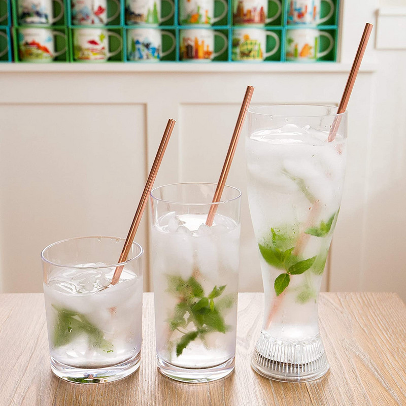 10,5-инчови сламки от неръждаема стомана 304 Метални сламки Екологични сламки за многократна употреба за чаши 30 Oz и 20 Oz Yeti Подходящи за съдомиялна машина