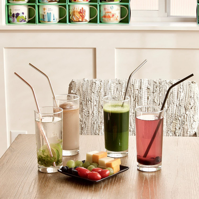 10,5-инчови сламки от неръждаема стомана 304 Метални сламки Екологични сламки за многократна употреба за чаши 30 Oz и 20 Oz Yeti Подходящи за съдомиялна машина