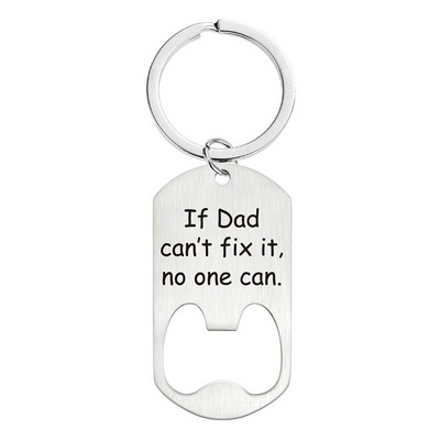 Tartó Üres kulcstartó és fém címke a KEY Chain sörösüveg kulcstartó nyitó számára Ajándék KEY Ring Carry Easy Bar Tool számára