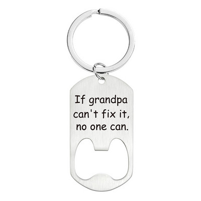 Tartó Üres kulcstartó és fém címke a KEY Chain sörösüveg kulcstartó nyitó számára Ajándék KEY Ring Carry Easy Bar Tool számára
