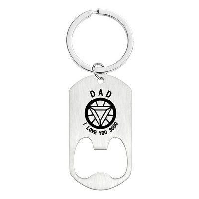 Tartó Üres kulcstartó és fém címke a KEY Chain sörösüveg kulcstartó nyitó számára Ajándék KEY Ring Carry Easy Bar Tool számára