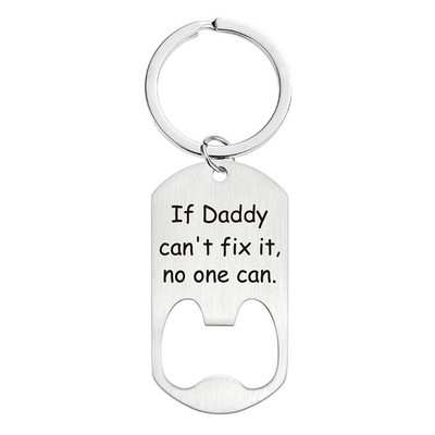 Tartó Üres kulcstartó és fém címke a KEY Chain sörösüveg kulcstartó nyitó számára Ajándék KEY Ring Carry Easy Bar Tool számára