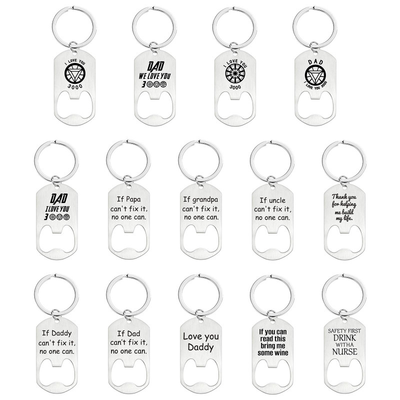 Държач Празен ключодържател и метален етикет за ключодържател Ключодържател за бутилка бира Отварачка Подарък за ключодържател Пръстен за носене Лесно за носене Бар инструмент K