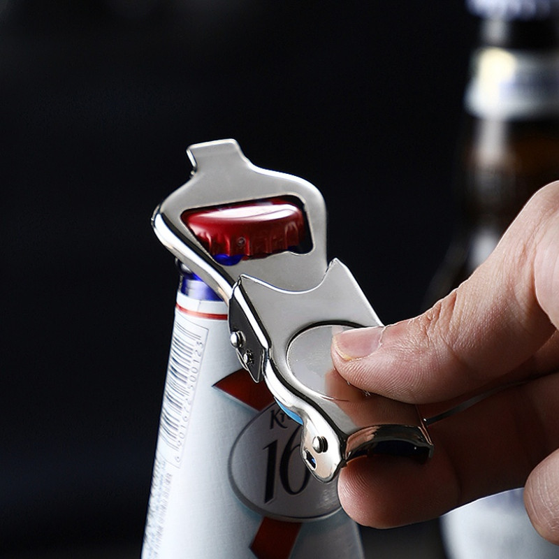 Метална отварачка за бутилки от неръждаема стомана Газирани напитки Капак за запазване на свежестта 2-в-1 отварачка за бутилки бира за бар парти аксесоари за бар