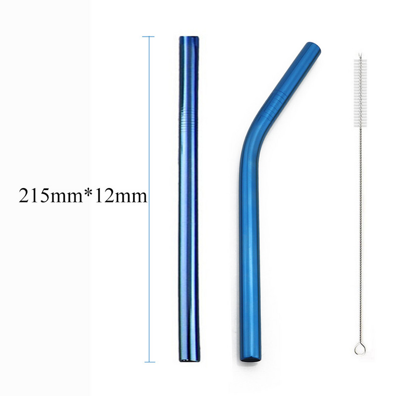 Paie de metal de înaltă calitate Paie din oțel inoxidabil Paie de băut reutilizabile Diametru 12 mm Smoothies Tapioca Perle Bar Party