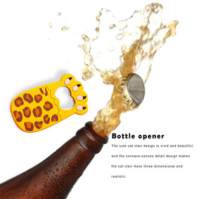 2023 Creative Wine Bottle Opener New Cartoon Fat Cat Claw Magnetic Suction Soft Glue PVC Αυτοκόλλητο Ψυγείο Ανοιχτήρι Μπύρας