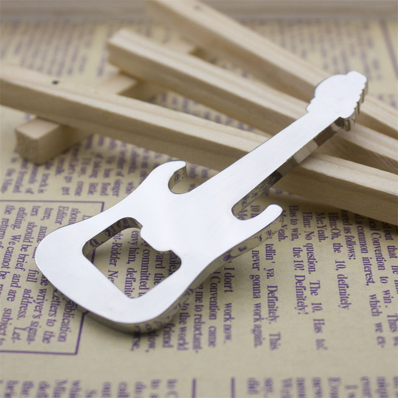 1 buc. Deschizător portabil din oțel inoxidabil în formă de chitară Dispozitiv de îndepărtare a deschizătorului de sticle de bere Dispozitive de bucătărie multifuncționale Instrument de bar