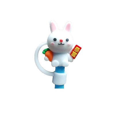 1 buc capac de praf de băut din desene animate, din silicon, cu paie, capac, capac, capac reutilizabil, accesorii pentru pahare, recipiente rezistente la praf, instrument pentru bar de bucătărie