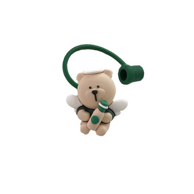 1 buc capac de praf de băut din desene animate, din silicon, cu paie, capac, capac, capac reutilizabil, accesorii pentru pahare, recipiente rezistente la praf, instrument pentru bar de bucătărie