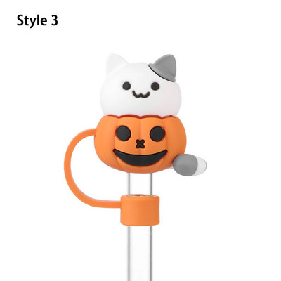 1 buc capac de praf de băut din desene animate, din silicon, cu paie, capac, capac, capac reutilizabil, accesorii pentru pahare, recipiente rezistente la praf, instrument pentru bar de bucătărie