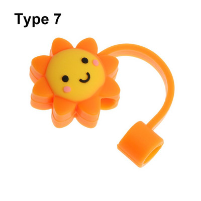 1 buc capac de praf de băut din desene animate, din silicon, cu paie, capac, capac, capac reutilizabil, accesorii pentru pahare, recipiente rezistente la praf, instrument pentru bar de bucătărie