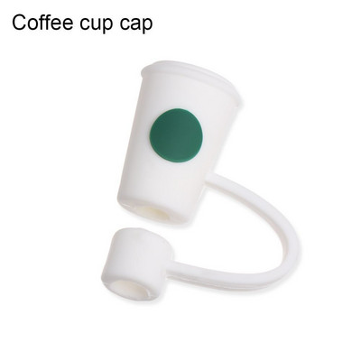 1 buc capac de praf de băut din desene animate, din silicon, cu paie, capac, capac, capac reutilizabil, accesorii pentru pahare, recipiente rezistente la praf, instrument pentru bar de bucătărie