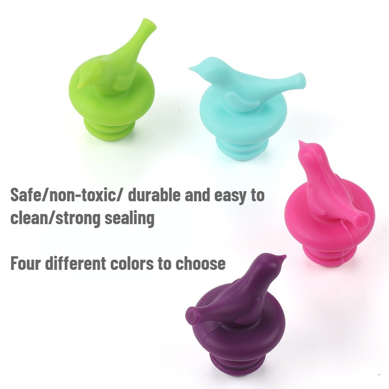 Noul design creativ de păsări, dop de vin, dop de plută de vin din silicon, capac pentru dop Capace pentru sticle, dop pentru sticlă, dopuri pentru toarnă de vin