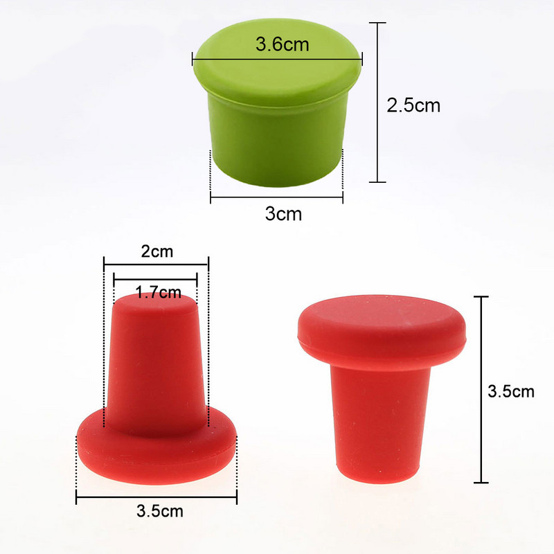 Silicone World Dop pentru sticle de vin din silicon Capace pentru sticle Dop pentru vin Bar de familie Instrumente de conservare rezistente la scurgeri Silicon alimentar